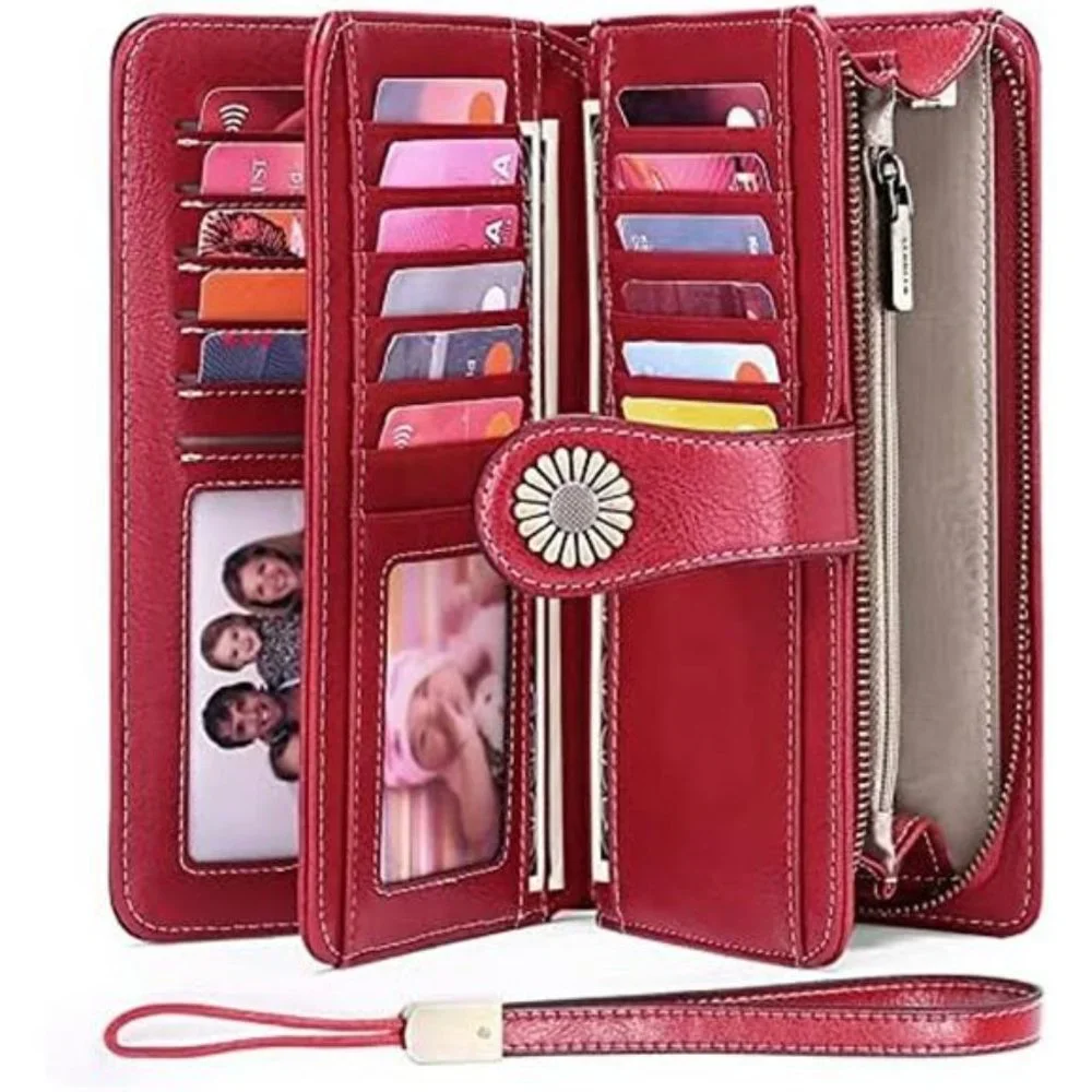 RICH RED LARGE CAPACITY WOMEN’S WALLET / NEVER USED, NO BOX - Picture 2 of 6